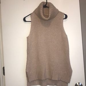 Sleeveless Turtleneck Sweater Small
